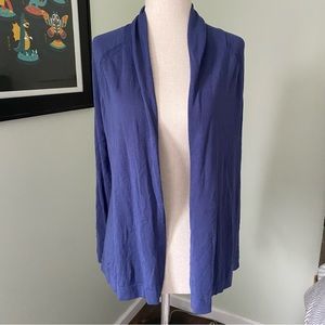 Loft Blue periwinkle nwt Long Sleeve Open Front Cardigan size S petite viscose